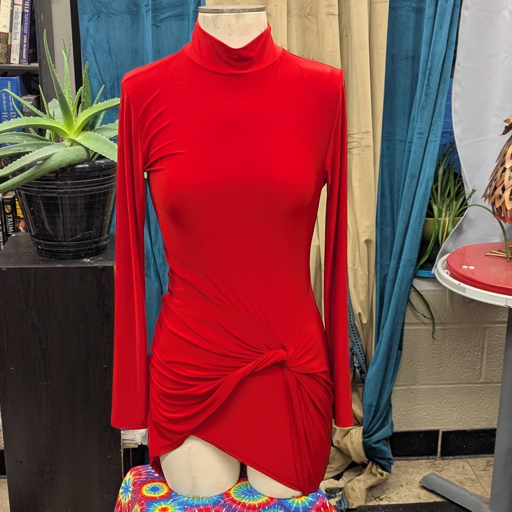 Elegant Red High Low Dress